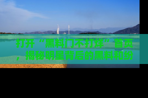 打开“黑料门不打烊”首页，揭秘明星背后的黑料和纷争真相！