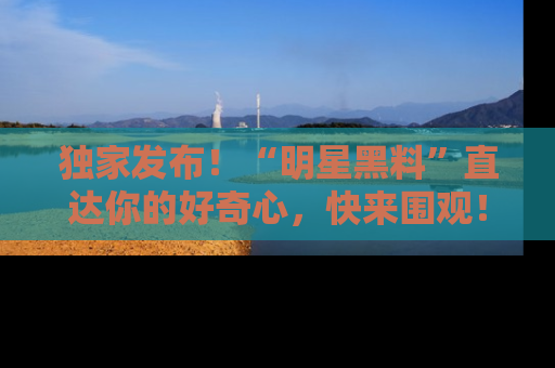 独家发布！“明星黑料”直达你的好奇心，快来围观！