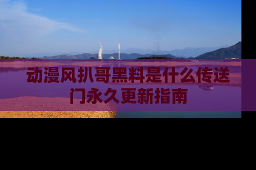 动漫风扒哥黑料是什么传送门永久更新指南
