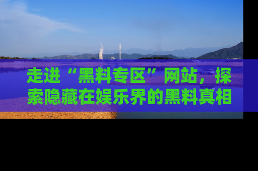 走进“黑料专区”网站,探索隐藏在娱乐界的黑料真相