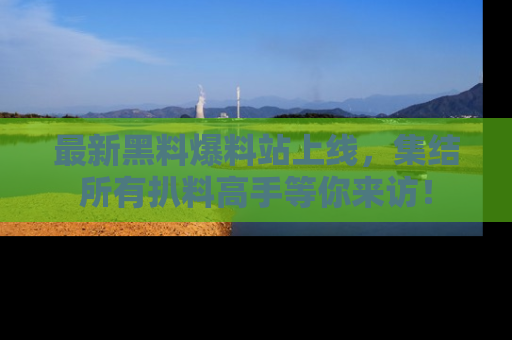 最新黑料爆料站上线,集结所有扒料高手等你来访!